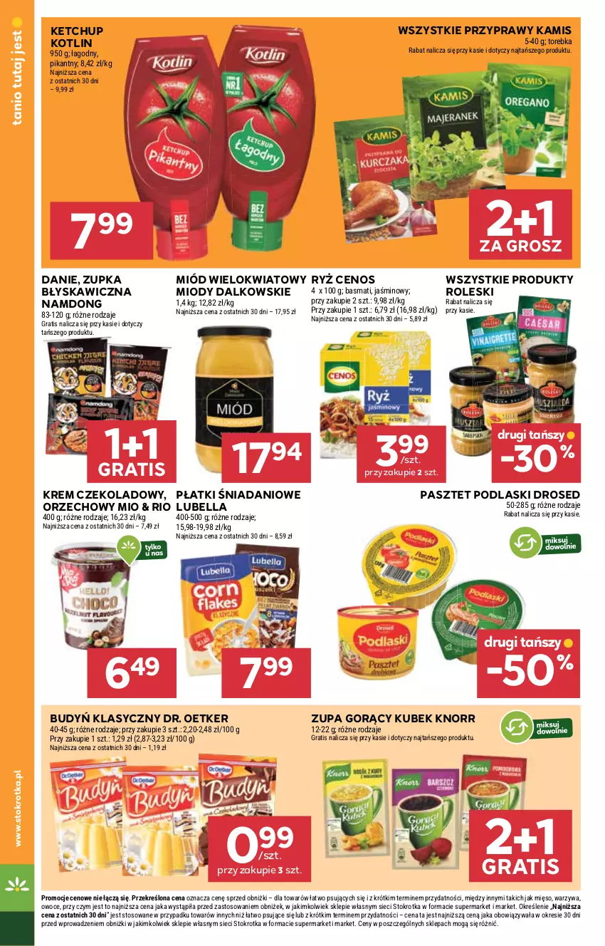 Gazetka promocyjna Stokrotka - Market - ważna 29.12.2025 do 07.01.2026 - strona 14 - produkty: Bell, Bella, Budyń, Cenos, Danio, Dr. Oetker, Gra, Kamis, Ketchup, Knorr, Kotlin, Kubek, Lubella, Mięso, Miód, Owoce, Pasztet, Podlaski, Przyprawy, Ryż, Torebka, Warzywa, Zupa