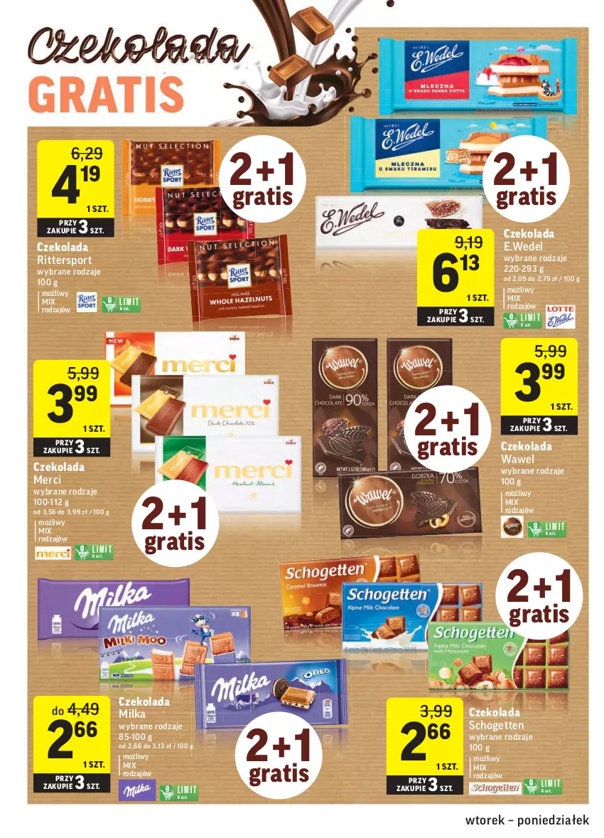 Gazetka promocyjna Intermarche - Gazetka promocyjna - ważna 09.11 do 15.11.2021 - strona 26 - produkty: Czekolada, Gra, Merci, Milka, Por, Schogetten, Sport, Wawel