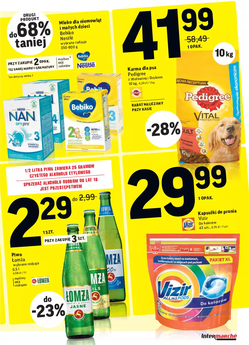 Gazetka promocyjna Intermarche - Gazetka promocyjna - ważna 09.11 do 15.11.2021 - strona 38 - produkty: Bebiko, Mleko, Pedigree, Piwo, Vizir