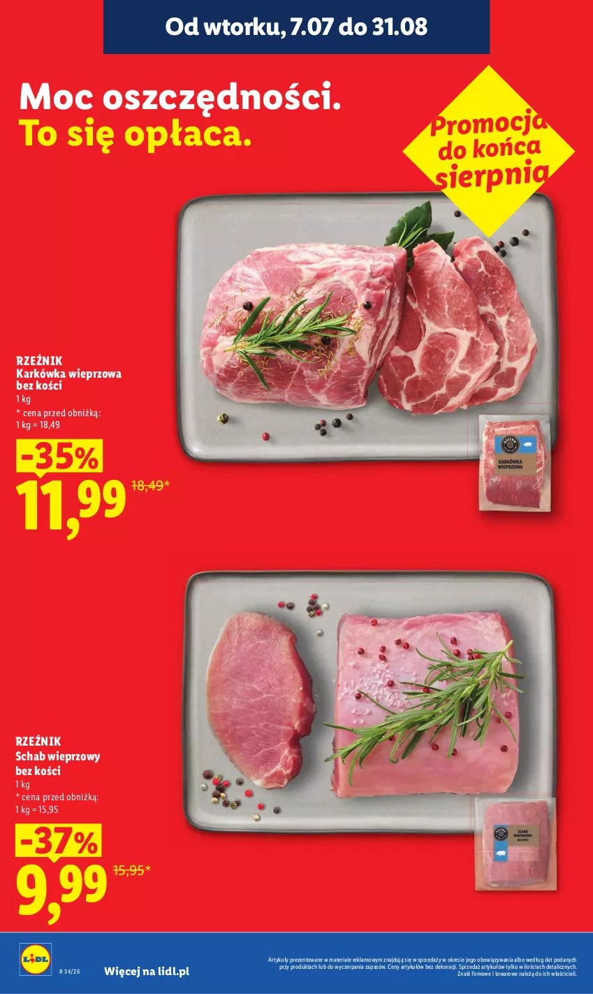 Gazetka promocyjna Lidl - Gazetka ważna od 17.08 do 19.08 - ważna 17.08 do 19.08.2026 - strona 14 - produkty: Karkówka wieprzowa, Schab wieprzowy