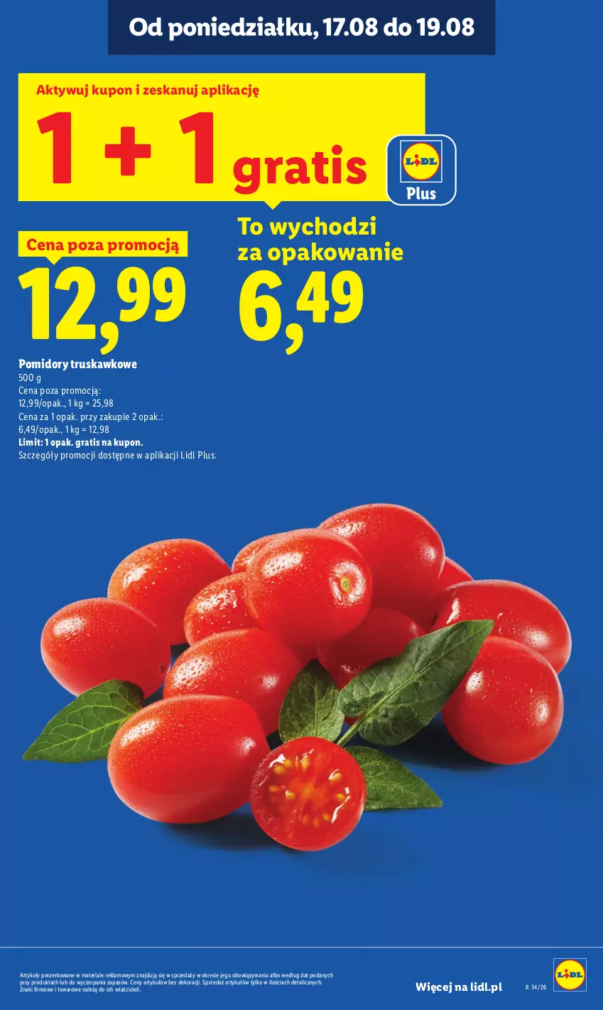 Gazetka promocyjna Lidl - Gazetka ważna od 17.08 do 19.08 - ważna 17.08 do 19.08.2026 - strona 17 - produkty: Gra, Pomidory