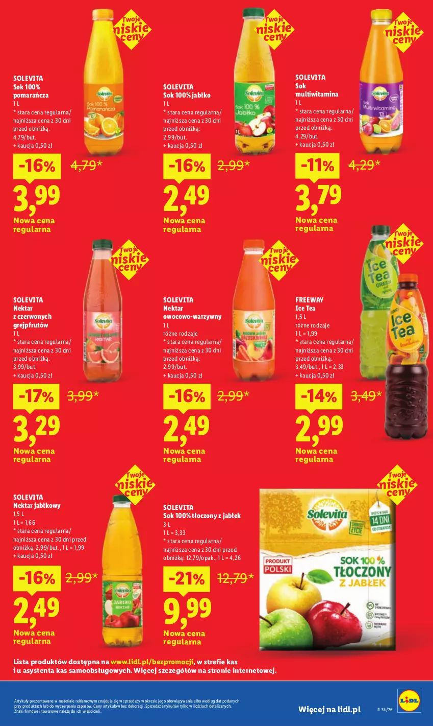 Gazetka promocyjna Lidl - Gazetka ważna od 17.08 do 19.08 - ważna 17.08 do 19.08.2026 - strona 25 - produkty: Grejpfrut, Ice tea, Nektar, Sok