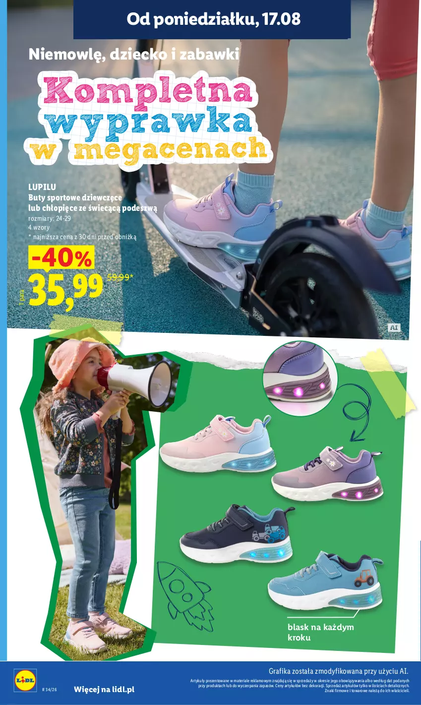 Gazetka promocyjna Lidl - Gazetka ważna od 17.08 do 19.08 - ważna 17.08 do 19.08.2026 - strona 30 - produkty: Buty, Gra, Grafika, Por, Sport