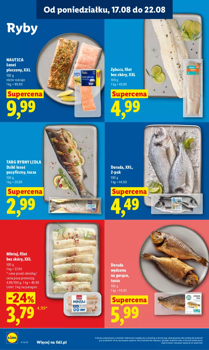 Gazetka promocyjna Lidl - Gazetka ważna od 17.08 do 19.08 - ważna 17.08 do 19.08.2026 - strona 52 - produkty: Mintaj, Piec, Tusz