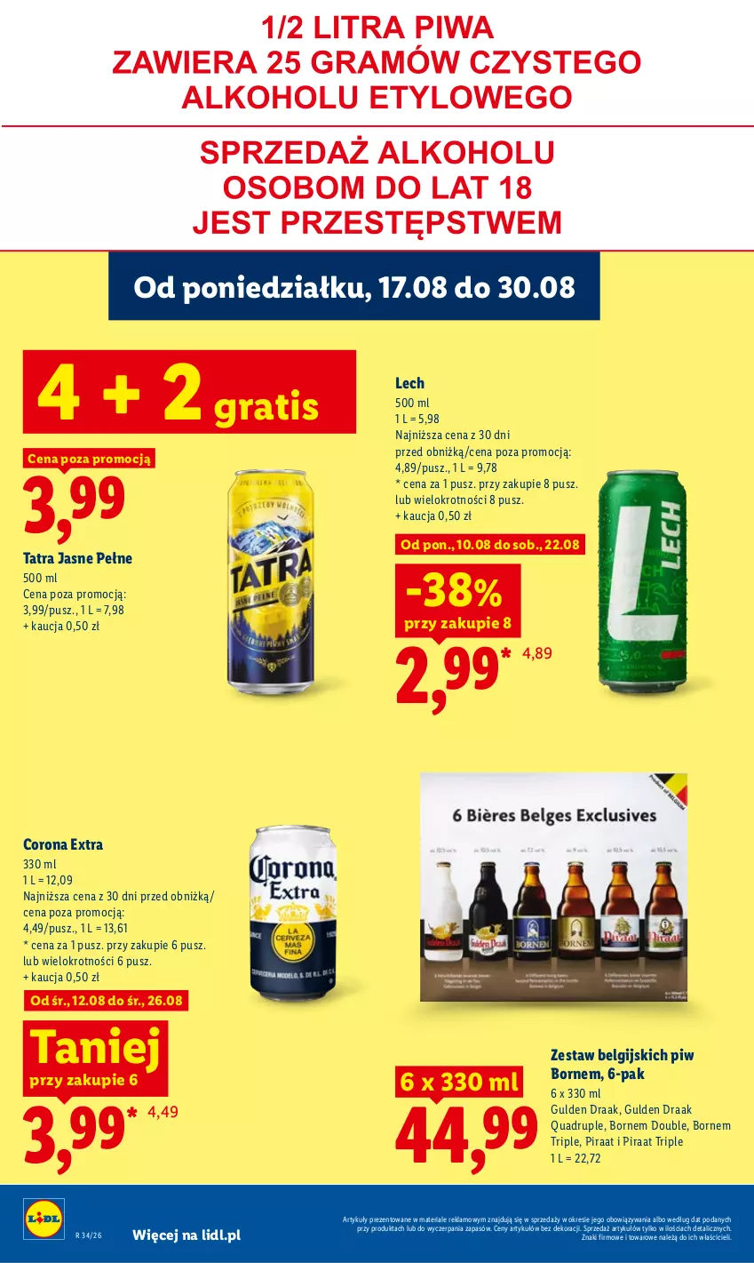 Gazetka promocyjna Lidl - Gazetka ważna od 17.08 do 19.08 - ważna 17.08 do 19.08.2026 - strona 58 - produkty: Corona Extra, Gra, LG, Tatra