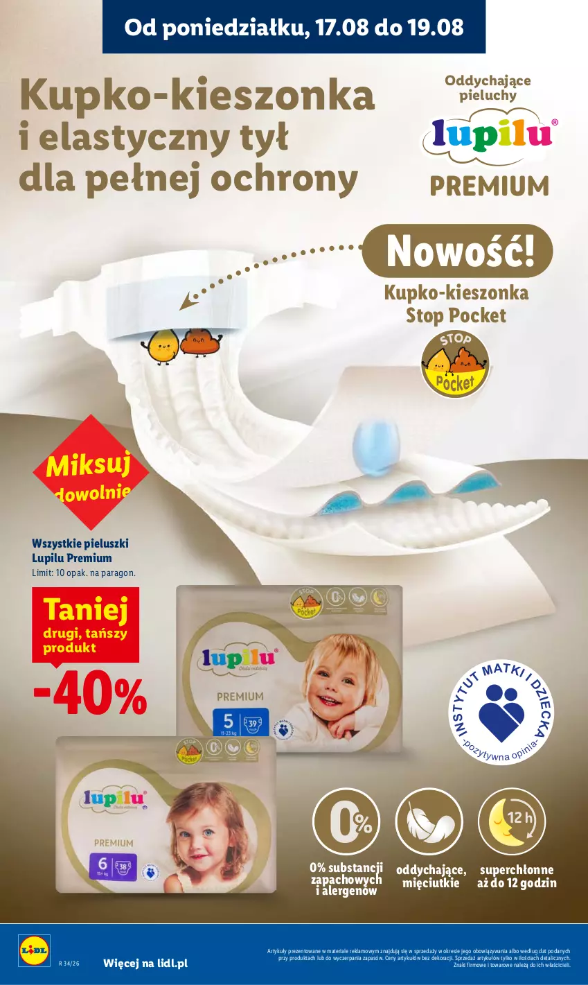 Gazetka promocyjna Lidl - Gazetka ważna od 17.08 do 19.08 - ważna 17.08 do 19.08.2026 - strona 72 - produkty: Pieluchy, Top