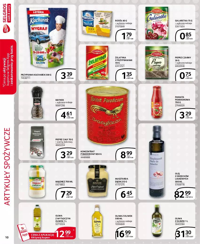 Gazetka promocyjna Selgros - Extra Oferta - ważna 01.02 do 28.02.2021 - strona 10 - produkty: Artykuły spożywcze, Gala, Galaretka, Koncentrat pomidorowy, Kucharek, LG, Majonez, Młynek, Mus, Musztarda, Olej, Oliwa z oliwek, Pieprz, Rosół