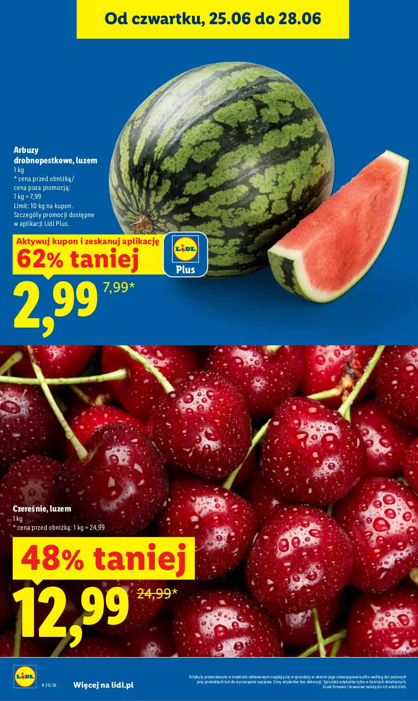 Gazetka promocyjna Lidl - Gazetka ważna od 25.06 do 28.06 - ważna 25.06 do 28.06.2026 - strona 10 - produkty: Arbuz