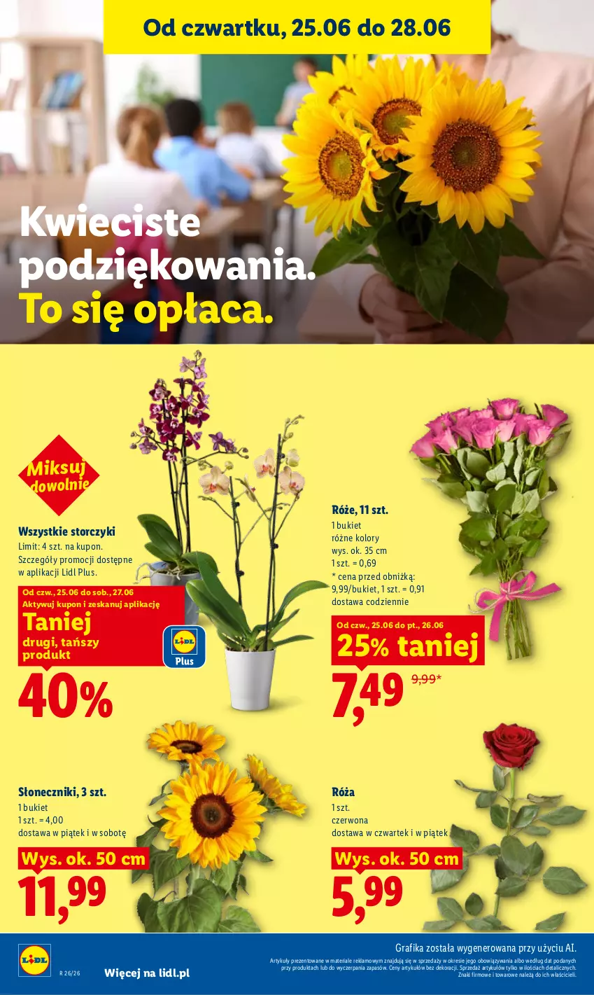 Gazetka promocyjna Lidl - Gazetka ważna od 25.06 do 28.06 - ważna 25.06 do 28.06.2026 - strona 40 - produkty: Bukiet, Gra, Grafika, Róża, Storczyk