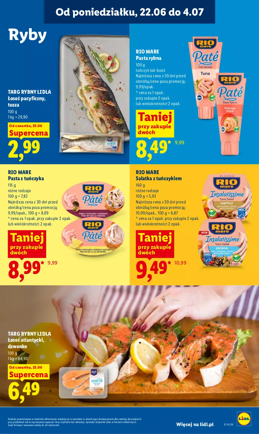 Gazetka promocyjna Lidl - Gazetka ważna od 25.06 do 28.06 - ważna 25.06 do 28.06.2026 - strona 51 - produkty: Rio Mare, Sałat, Sałatka, Tuńczyk, Tusz