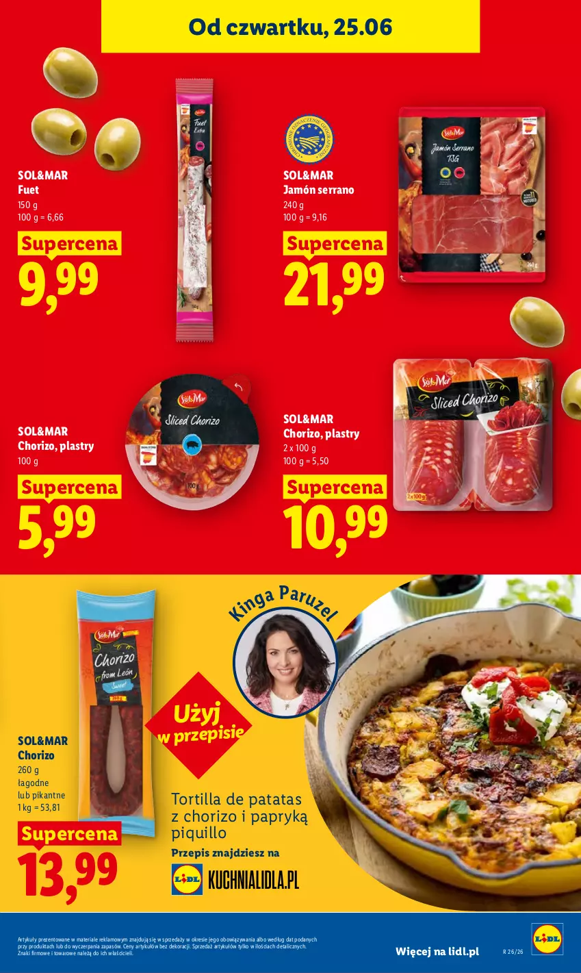 Gazetka promocyjna Lidl - Gazetka ważna od 25.06 do 28.06 - ważna 25.06 do 28.06.2026 - strona 59 - produkty: Jamón serrano, Ser, Tortilla