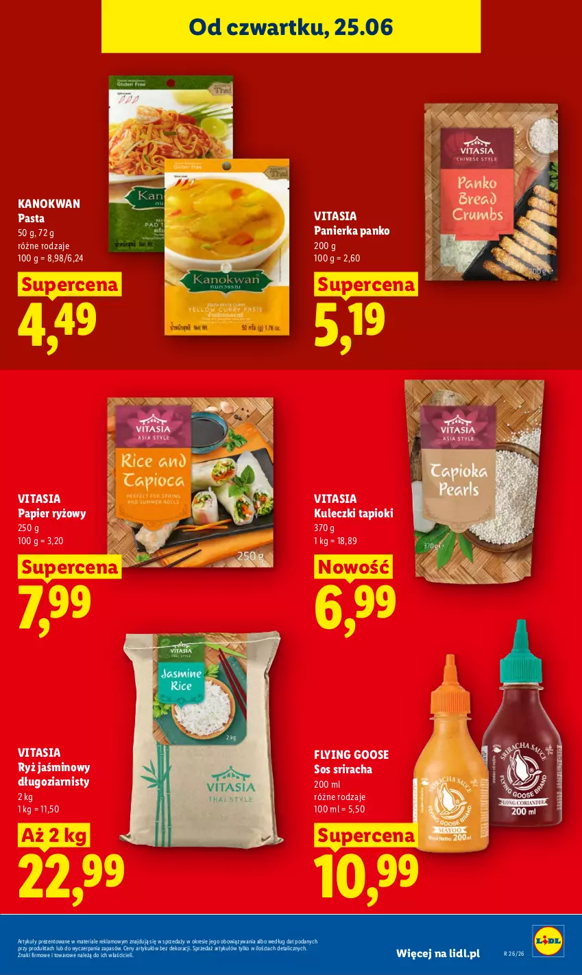 Gazetka promocyjna Lidl - Gazetka ważna od 25.06 do 28.06 - ważna 25.06 do 28.06.2026 - strona 67 - produkty: Papier, Papier ryżowy, Ryż, Sos