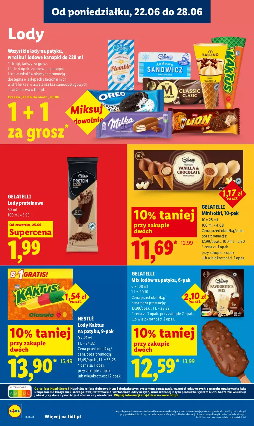 Gazetka promocyjna Lidl - Gazetka ważna od 25.06 do 28.06 - ważna 25.06 do 28.06.2026 - strona 68 - produkty: Kaktus, Lody, Nestlé
