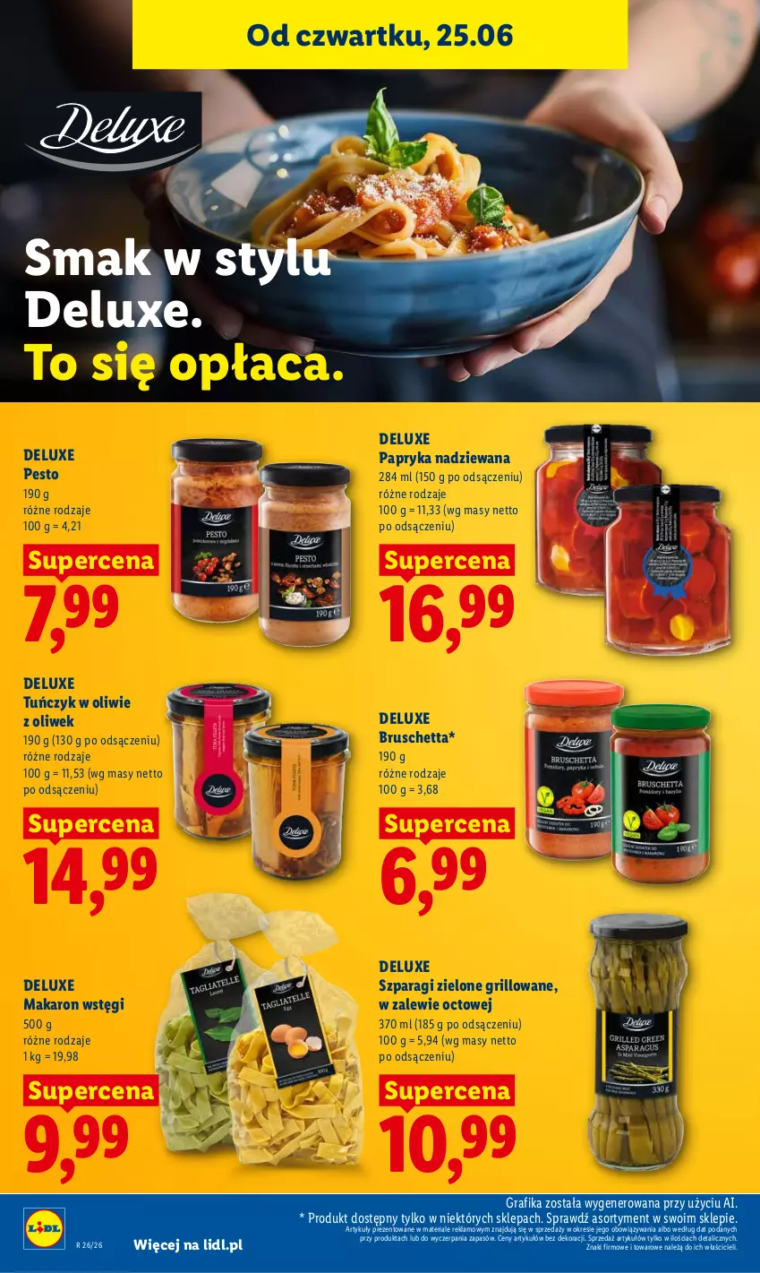 Gazetka promocyjna Lidl - Gazetka ważna od 25.06 do 28.06 - ważna 25.06 do 28.06.2026 - strona 82 - produkty: Gra, Grafika, Grill, Makaron, Papryka, Pesto, Tuńczyk