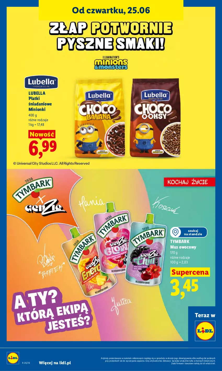 Gazetka promocyjna Lidl - Gazetka ważna od 25.06 do 28.06 - ważna 25.06 do 28.06.2026 - strona 86 - produkty: Bell, Bella, Danio, Lubella, Mus, Tera, Tymbark