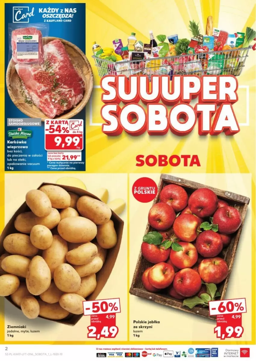 Gazetka promocyjna Kaufland - ważna 02.01 do 08.01.2025 - strona 12 - produkty: Jabłka, Karkówka wieprzowa, Mięso, Ziemniaki