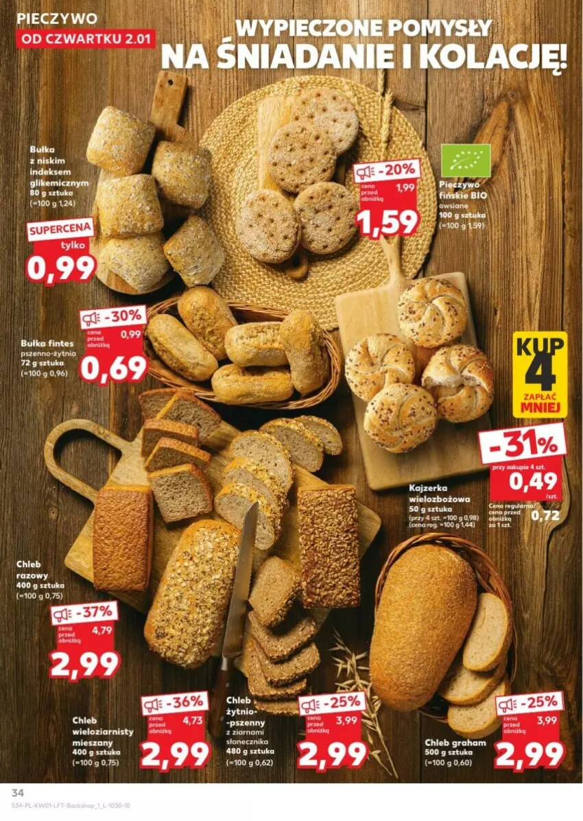 Gazetka promocyjna Kaufland - ważna 02.01 do 08.01.2025 - strona 28 - produkty: Bułka, Chleb, Gra, Kajzerka, Olej, Piec, Pieczywo