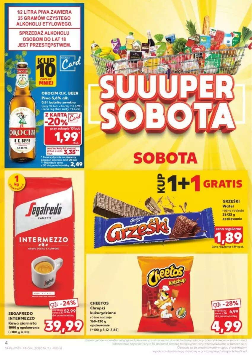 Gazetka promocyjna Kaufland - ważna 02.01 do 08.01.2025 - strona 34 - produkty: Cheetos, Chrupki, Grześki, Kawa, Kawa ziarnista, Segafredo