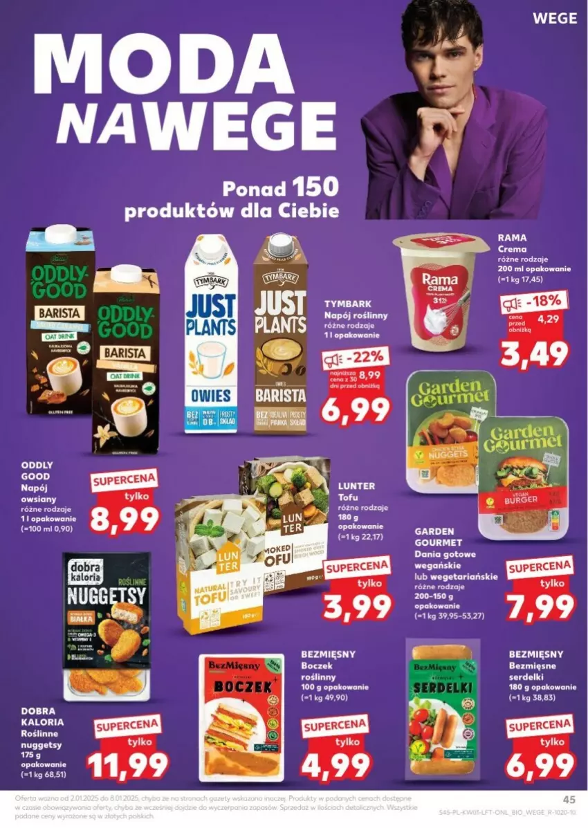 Gazetka promocyjna Kaufland - ważna 02.01 do 08.01.2025 - strona 40 - produkty: Dania gotowe, Fa, Moda, Napój, Rama, Ser, Serdelki, Tofu