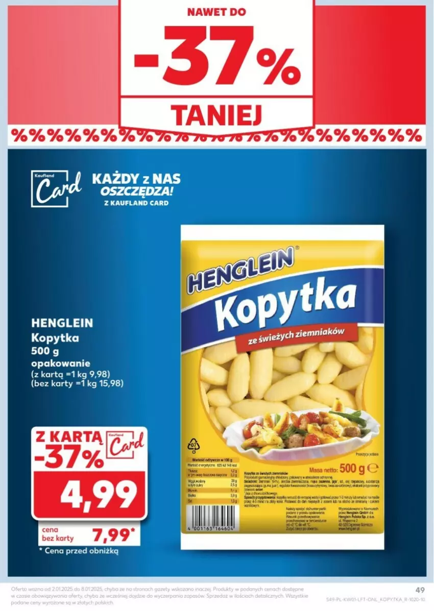 Gazetka promocyjna Kaufland - ważna 02.01 do 08.01.2025 - strona 44 - produkty: Jaja, Kopytka, Sos