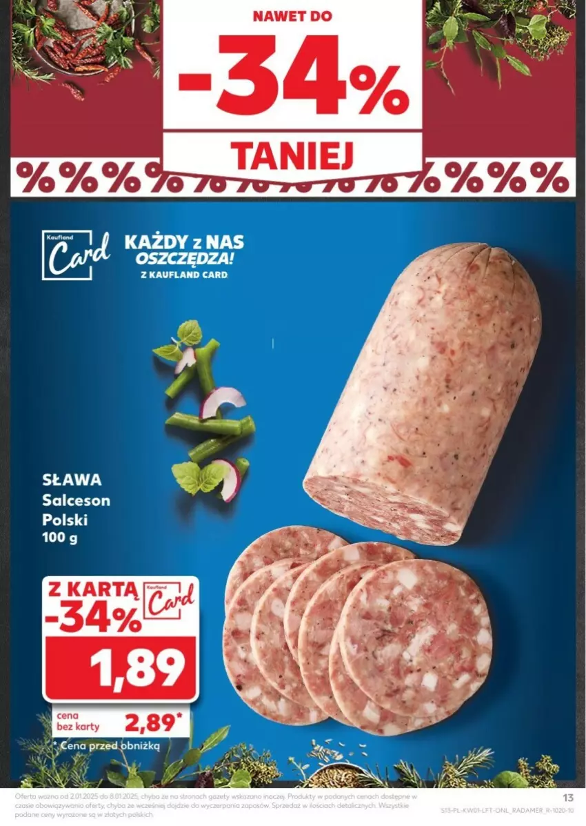 Gazetka promocyjna Kaufland - ważna 02.01 do 08.01.2025 - strona 5 - produkty: Salceson, Salceson polski