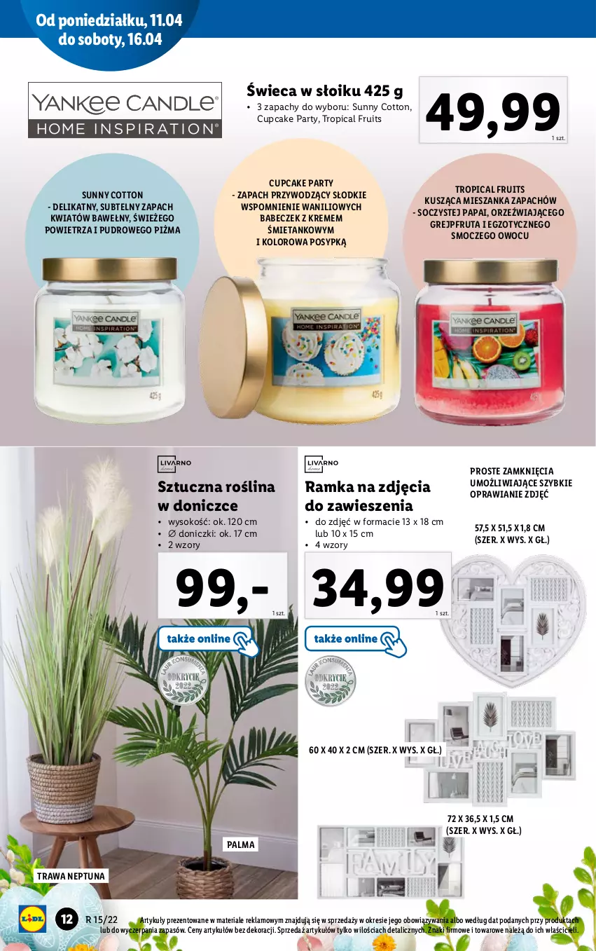 Gazetka promocyjna Lidl - GAZETKA - ważna 11.04 do 16.04.2022 - strona 12 - produkty: Grejpfrut, Palma, Ramka, Sok, Tropical