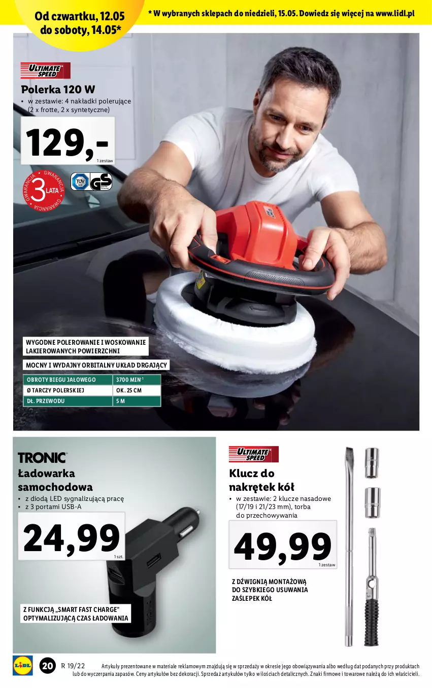 Gazetka promocyjna Lidl - GAZETKA - ważna 09.05 do 15.05.2022 - strona 20 - produkty: Dźwig, Fa, Lakier, Orbit, Por, Torba, Warka