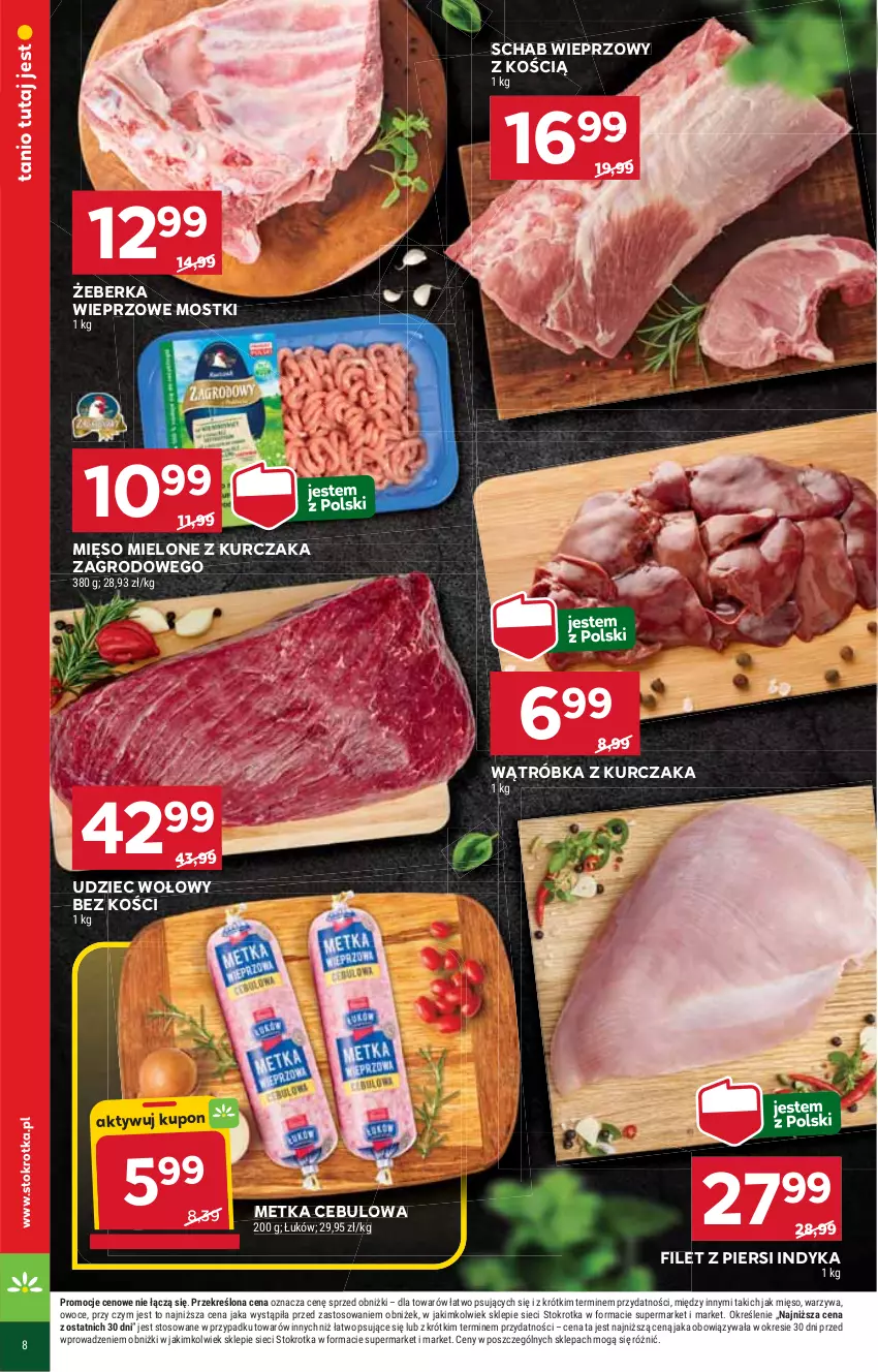 Gazetka promocyjna Stokrotka - Supermarket - ważna 29.05 do 04.06.2025 - strona 12 - produkty: Filet z piersi indyka, Kurczak, Mięso, Mięso mielone, Owoce, Schab wieprzowy, Udziec wołowy, Warzywa