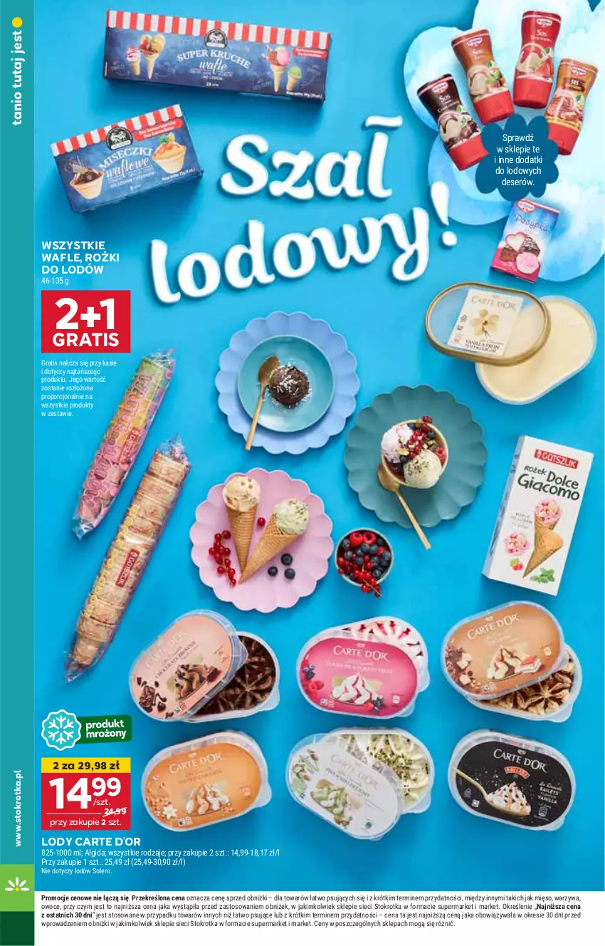 Gazetka promocyjna Stokrotka - Supermarket - ważna 29.05 do 04.06.2025 - strona 28 - produkty: Algida, Deser, Gra, LG, Lody, Mięso, Owoce, Por, Ser, Wafle, Warzywa