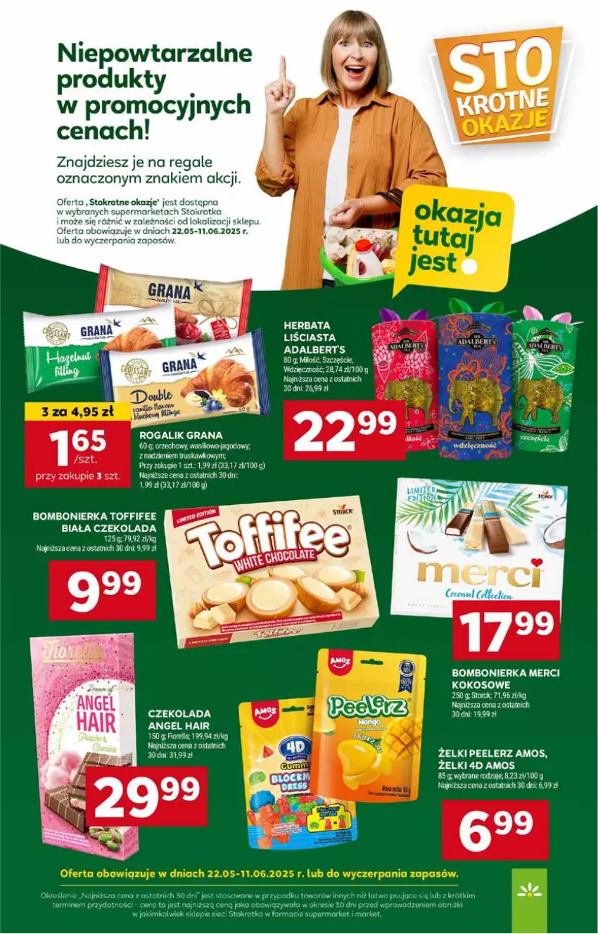 Gazetka promocyjna Stokrotka - Supermarket - ważna 29.05 do 04.06.2025 - strona 42 - produkty: Czekolada, Fa, Gra, Herbata, Kokos, LG, Merci, Rogal, Toffifee