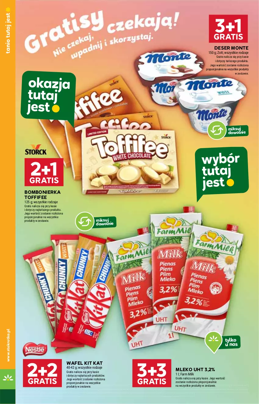 Gazetka promocyjna Stokrotka - Supermarket - ważna 29.05 do 04.06.2025 - strona 6 - produkty: Deser, Fa, Farm Milk, Gra, HP, Kit Kat, Mleko, Monte, Ser, Toffifee, Zott