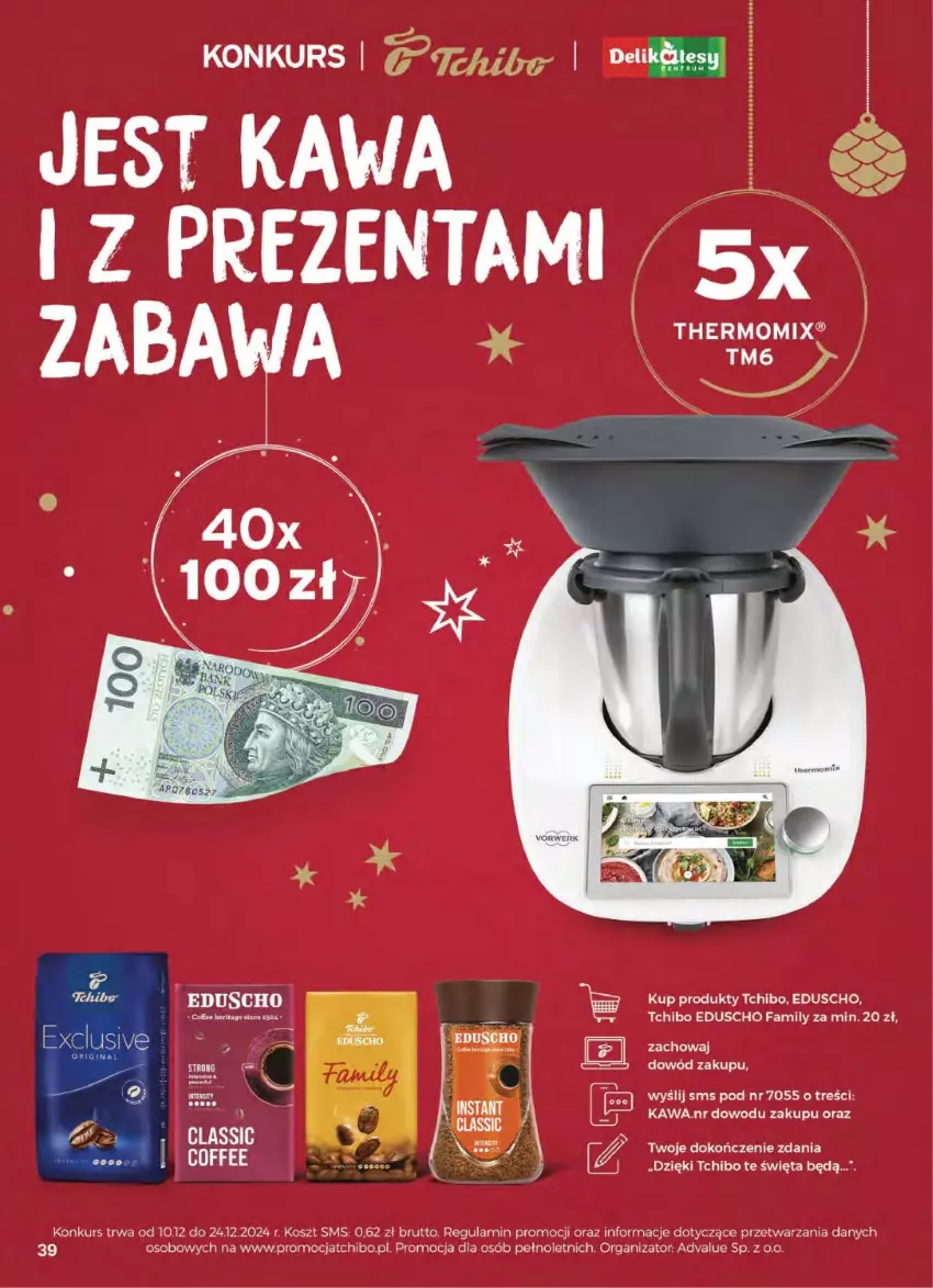 Gazetka promocyjna Delikatesy Centrum - NOWA GAZETKA Delikatesy Centrum od 12 grudnia! 12-18.12.2024 - ważna 12.12 do 18.12.2024 - strona 39 - produkty: Kawa, Kosz, Tchibo