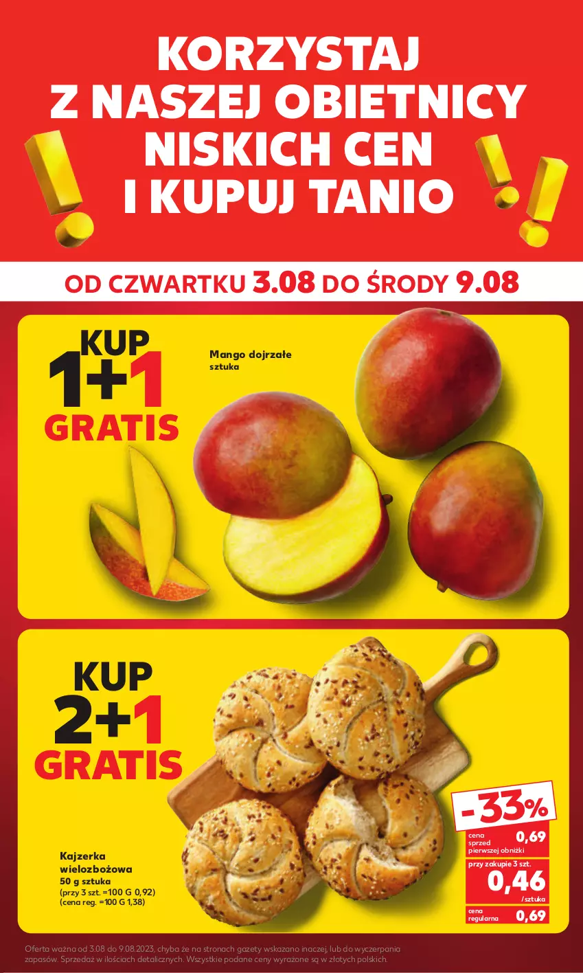 Gazetka promocyjna Kaufland - od Poniedziałku - ważna 07.08 do 12.08.2023 - strona 5 - produkty: Gra, Kajzerka, Mango