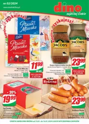 Gazetka promocyjna Dino - Gazetka 2 - Gazetka - ważna od 16.01 do 16.01.2024 - strona 1 - produkty: Kawa rozpuszczalna, JBL, Kawa, Mleczko, Ptasie mleczko, Jacobs, Kiełbasa, Kiełbasa śląska, Fa