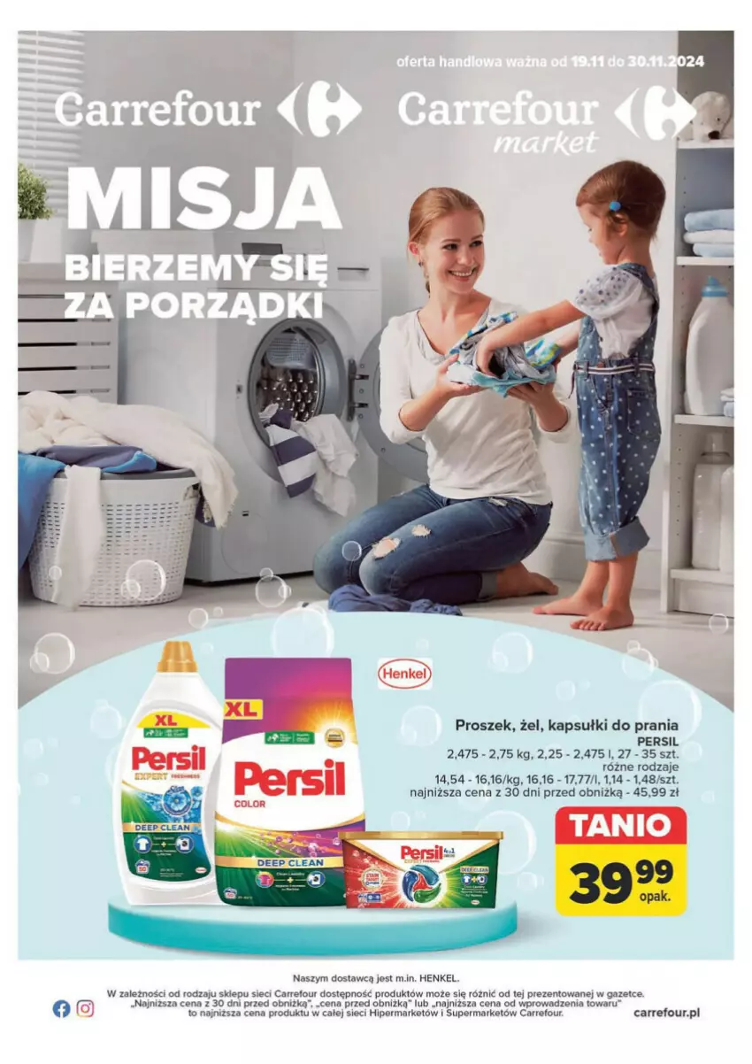 Gazetka promocyjna Carrefour - ważna 19.11 do 30.11.2024 - strona 1 - produkty: Kapsułki do prania, Persil