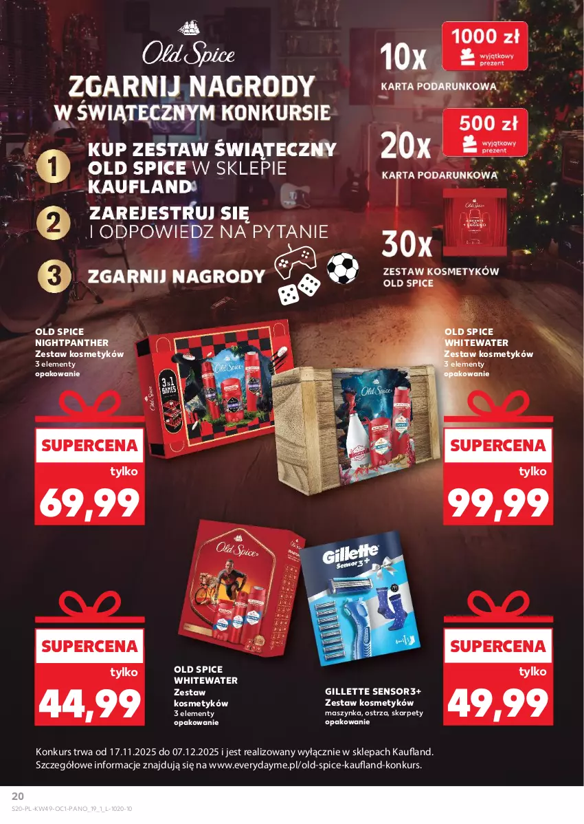 Gazetka promocyjna Kaufland - Kaufland - ważna 04.12 do 23.12.2025 - strona 20 - produkty: Gillette, Karp, Maszynka, Old Spice, Szynka