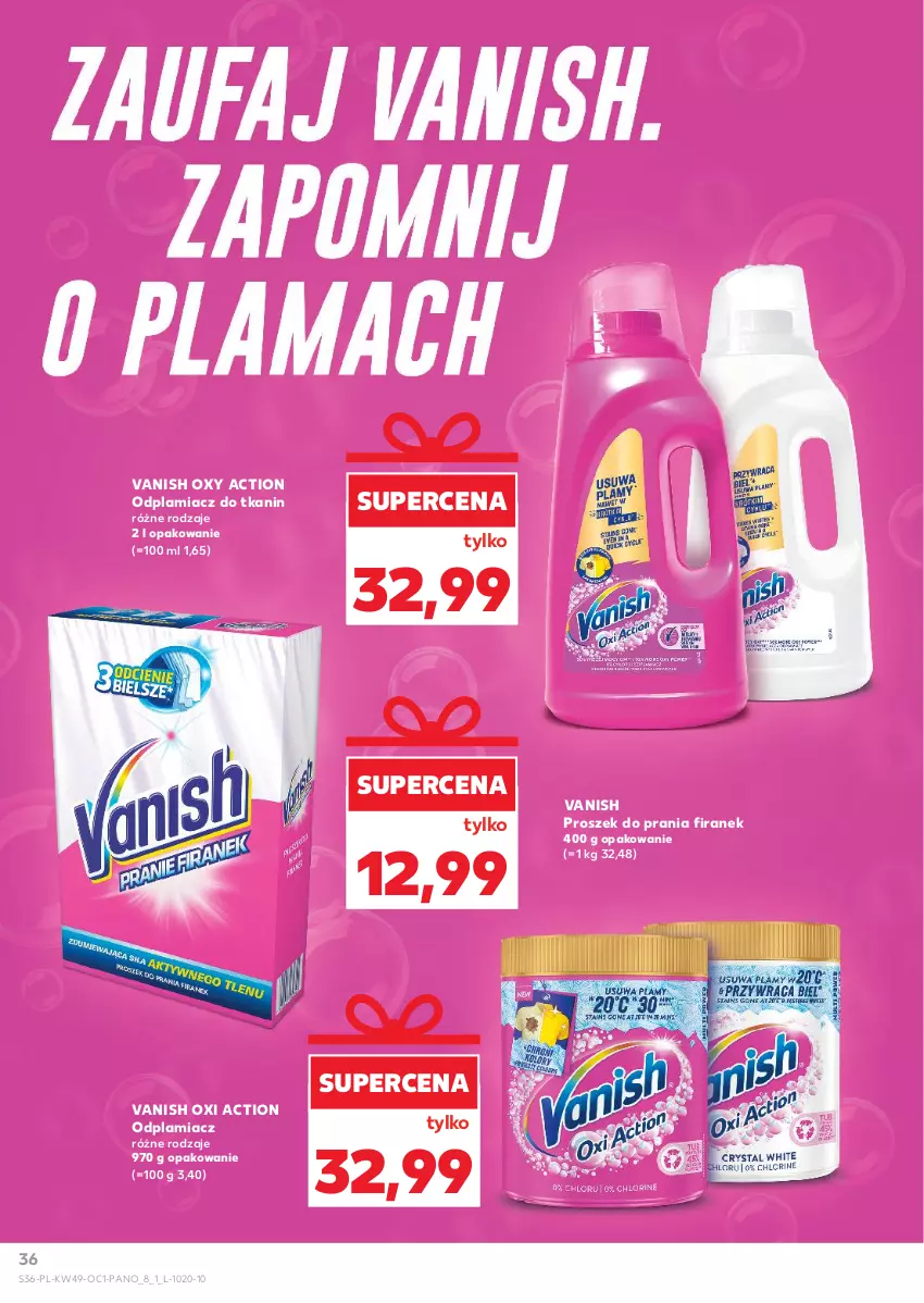 Gazetka promocyjna Kaufland - Kaufland - ważna 04.12 do 23.12.2025 - strona 36 - produkty: Odplamiacz, Proszek do prania, Vanish