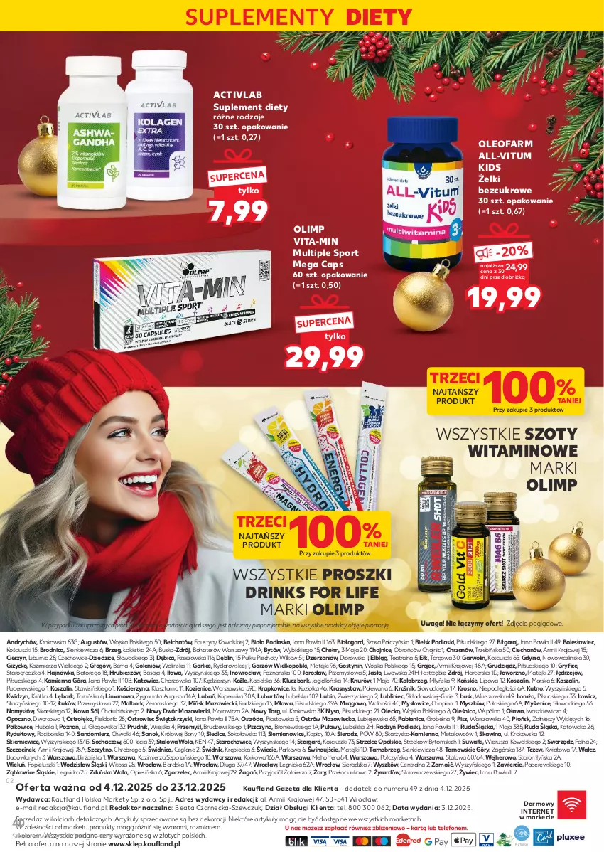 Gazetka promocyjna Kaufland - Kaufland - ważna 04.12 do 23.12.2025 - strona 40 - produkty: BIC, Chrzan, Dior, Dres, Fa, Gry, Kosz, LANA, Mysz, Namysłów, Oleo, Oleofarm, Piast, Piec, Podlaski, Por, Sok, Sól, Sport, Suplement diety, Szal, Vita-Min, Waga, Wino