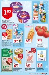 Gazetka promocyjna Auchan - Magia Mikołajkowa Moja Auchan - Gazetka - ważna od 08.12 do 08.12.2021 - strona 3 - produkty: Belriso, Ser, Brie, Smakija, Margaryna, Camembert, Ser pleśniowy, Kiełbasa, Pomidory, Surimi, Fa