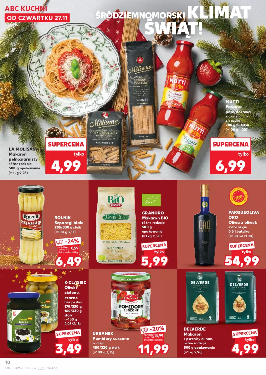Gazetka promocyjna Kaufland - Kaufland - ważna 27.11 do 09.12.2025 - strona 10 - produkty: Bazyl, Gin, Gra, Isana, Makaron, Olej, Oliwa, Oliwa z oliwek, Oliwki, Oliwki zielone, Pomidory, Rolnik, Rum, Stek