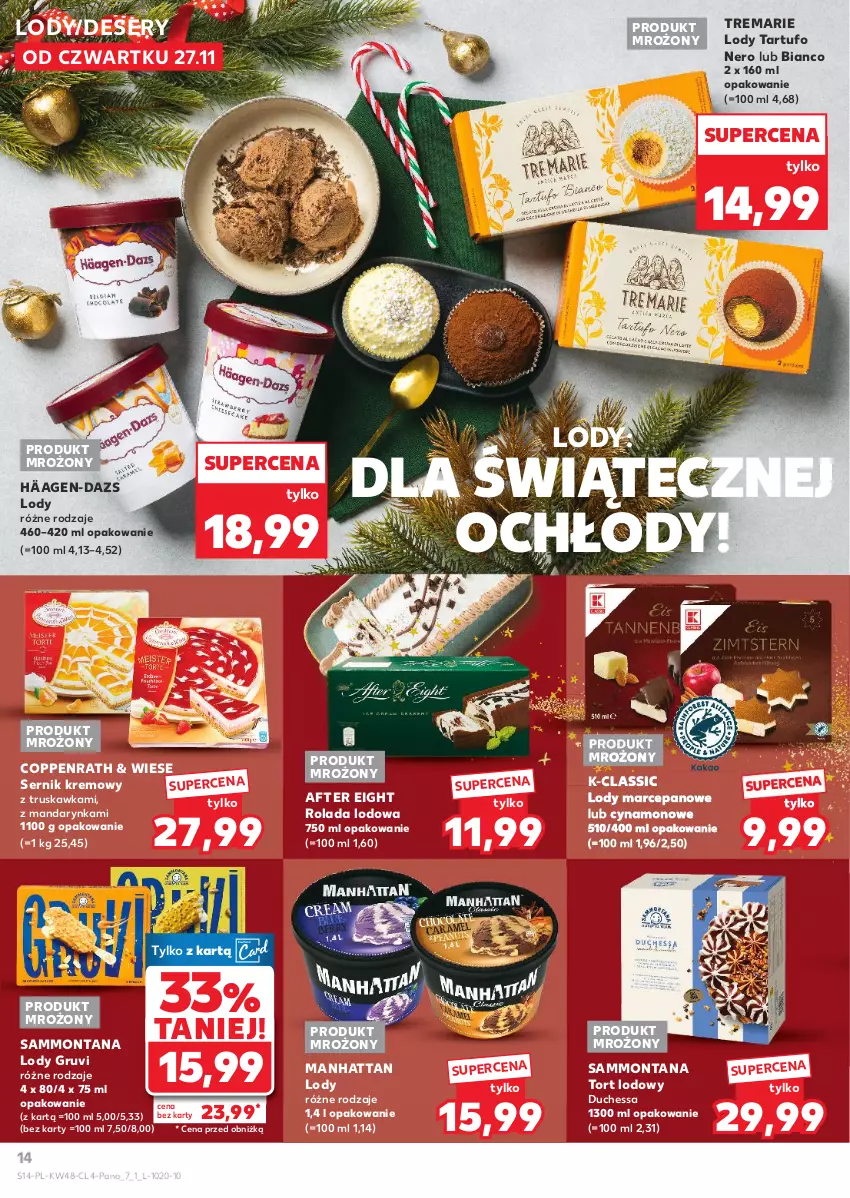 Gazetka promocyjna Kaufland - Kaufland - ważna 27.11 do 09.12.2025 - strona 14 - produkty: Deser, Lody, Rolada, Ser