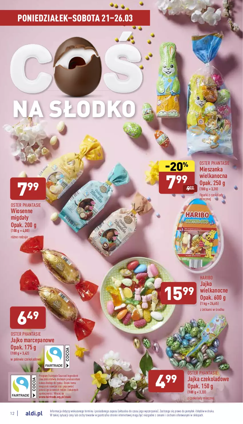 Gazetka promocyjna Aldi - Katalog spożywczy - ważna 21.03 do 26.03.2022 - strona 12 - produkty: Fa, Gra, Haribo, Kakao, Migdały