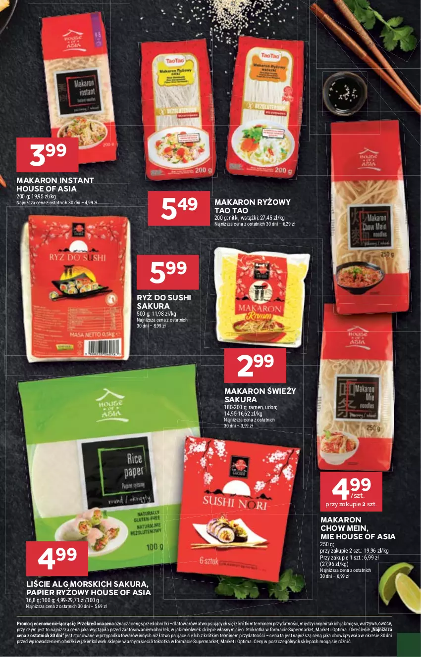 Gazetka promocyjna Stokrotka - Supermarket - ważna 03.09 do 09.09.2026 - strona 29 - produkty: House of Asia, LG, Makaron, Makaron ryżowy, Mięso, Optima, Owoce, Papier, Papier ryżowy, Ryż, Ryż do sushi, Sushi, Warzywa