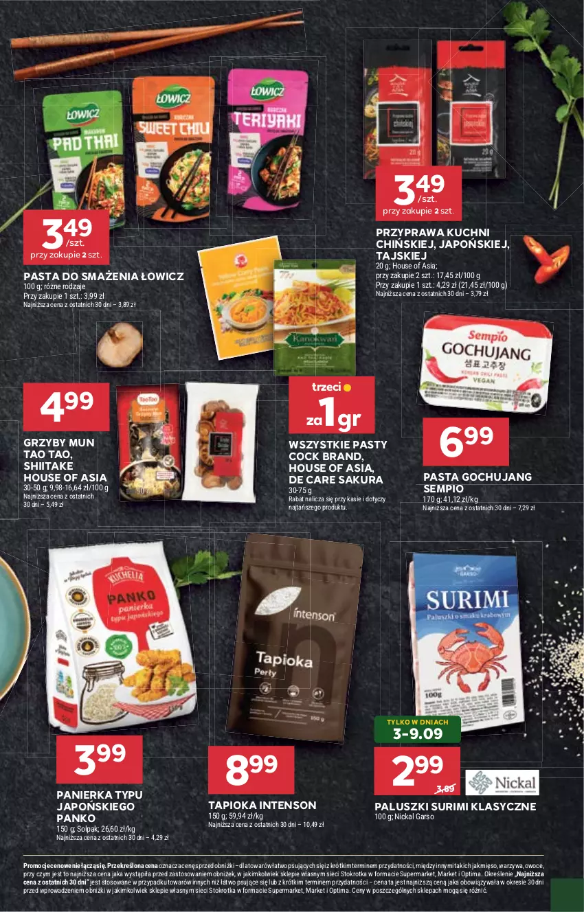 Gazetka promocyjna Stokrotka - Supermarket - ważna 03.09 do 09.09.2026 - strona 33 - produkty: Grzyby, Grzyby mun, House of Asia, Mięso, Optima, Owoce, Surimi, Warzywa