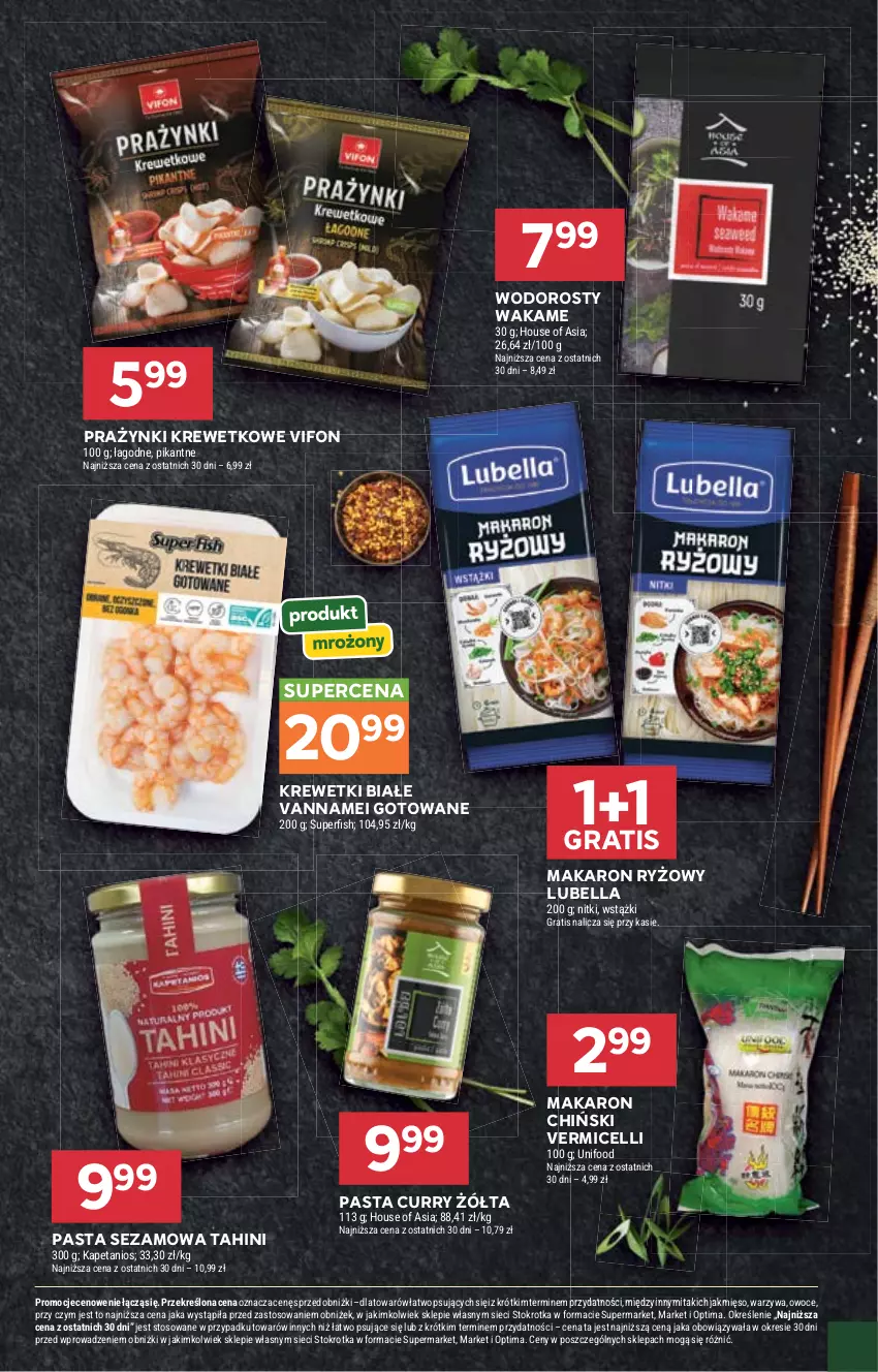 Gazetka promocyjna Stokrotka - Supermarket - ważna 03.09 do 09.09.2026 - strona 39 - produkty: Bell, Bella, Gra, House of Asia, Krewetki, Lubella, Makaron, Makaron chiński, Makaron ryżowy, Mięso, Optima, Owoce, Ryż, Sezam, Warzywa