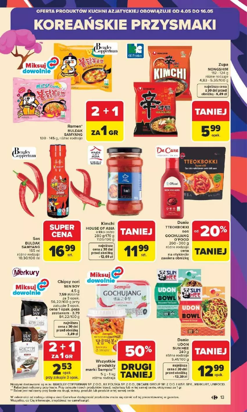 Gazetka promocyjna Carrefour - Gazetka Carrefour, Market od poniedziałku! - ważna 04.05 do 09.05.2026 - strona 15 - produkty: Chipsy, Fa, Przysmaki, Sos, Zupa