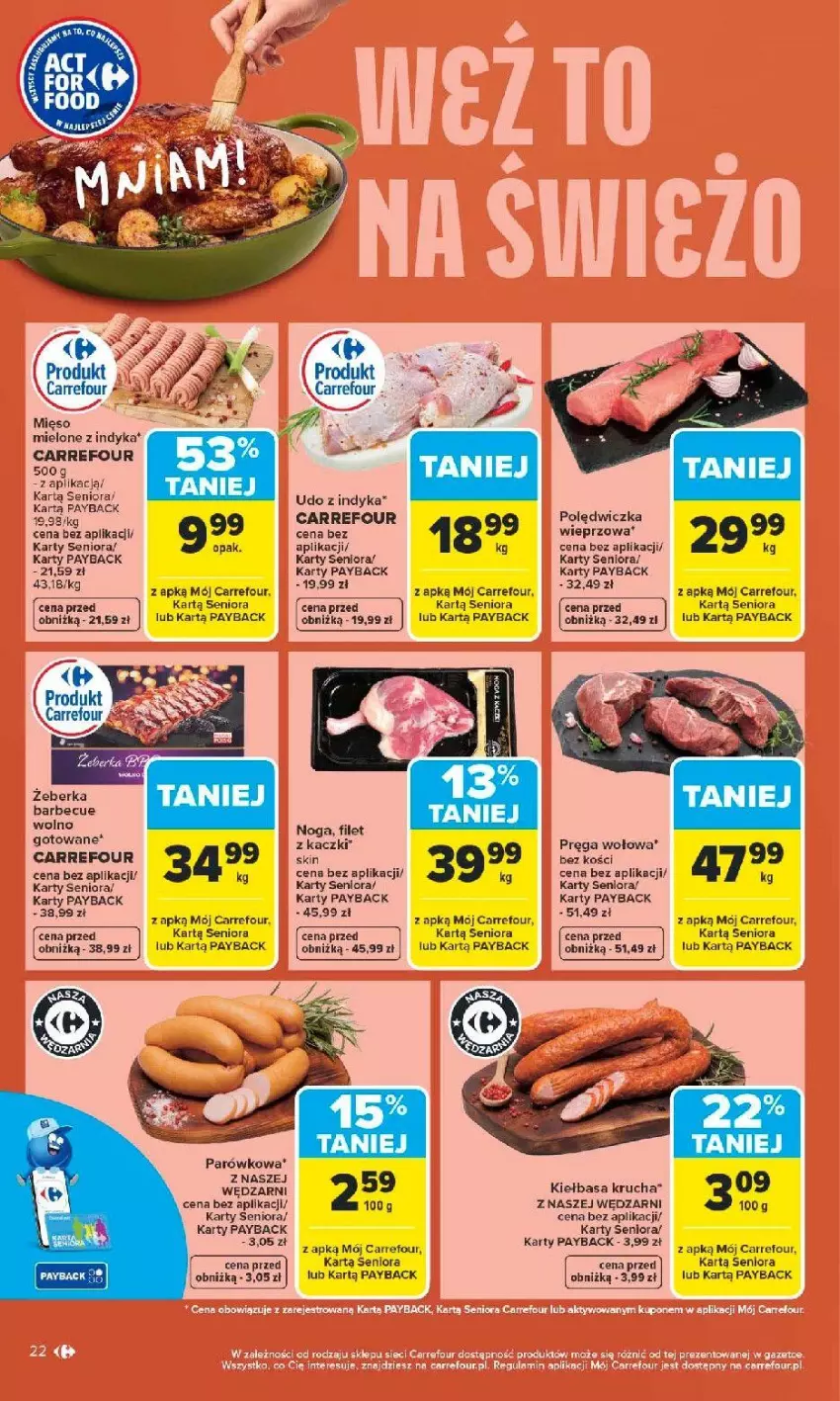 Gazetka promocyjna Carrefour - Gazetka Carrefour, Market od poniedziałku! - ważna 04.05 do 09.05.2026 - strona 24 - produkty: Fa, Kiełbasa, Kiełbasa krucha, Mięso, Mięso mielone, Polędwiczka wieprzowa, Pręga wołowa