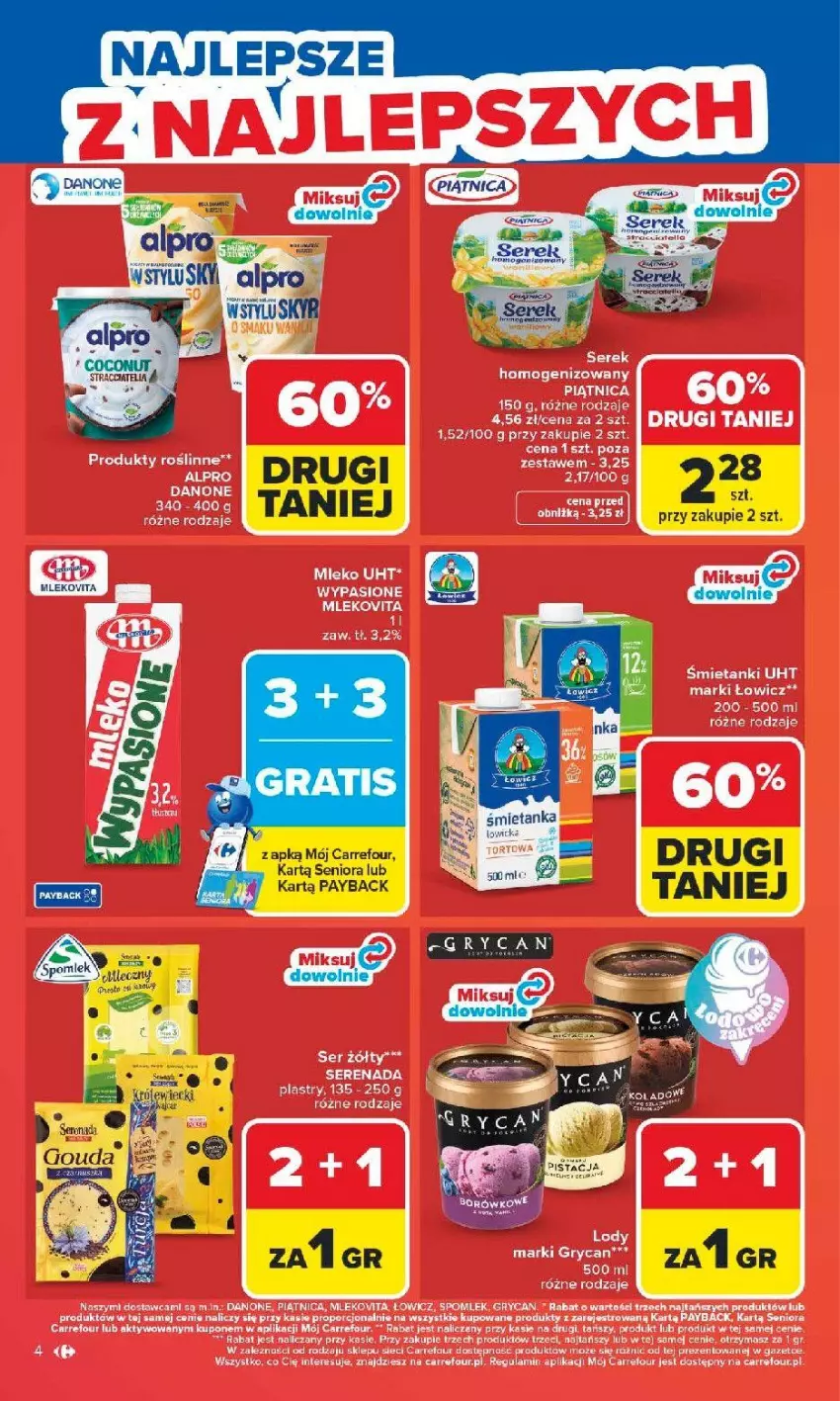 Gazetka promocyjna Carrefour - Gazetka Carrefour, Market od poniedziałku! - ważna 04.05 do 09.05.2026 - strona 6 - produkty: Danone, Fa, Mleko, Mlekovita, Piątnica, Ser, Serek