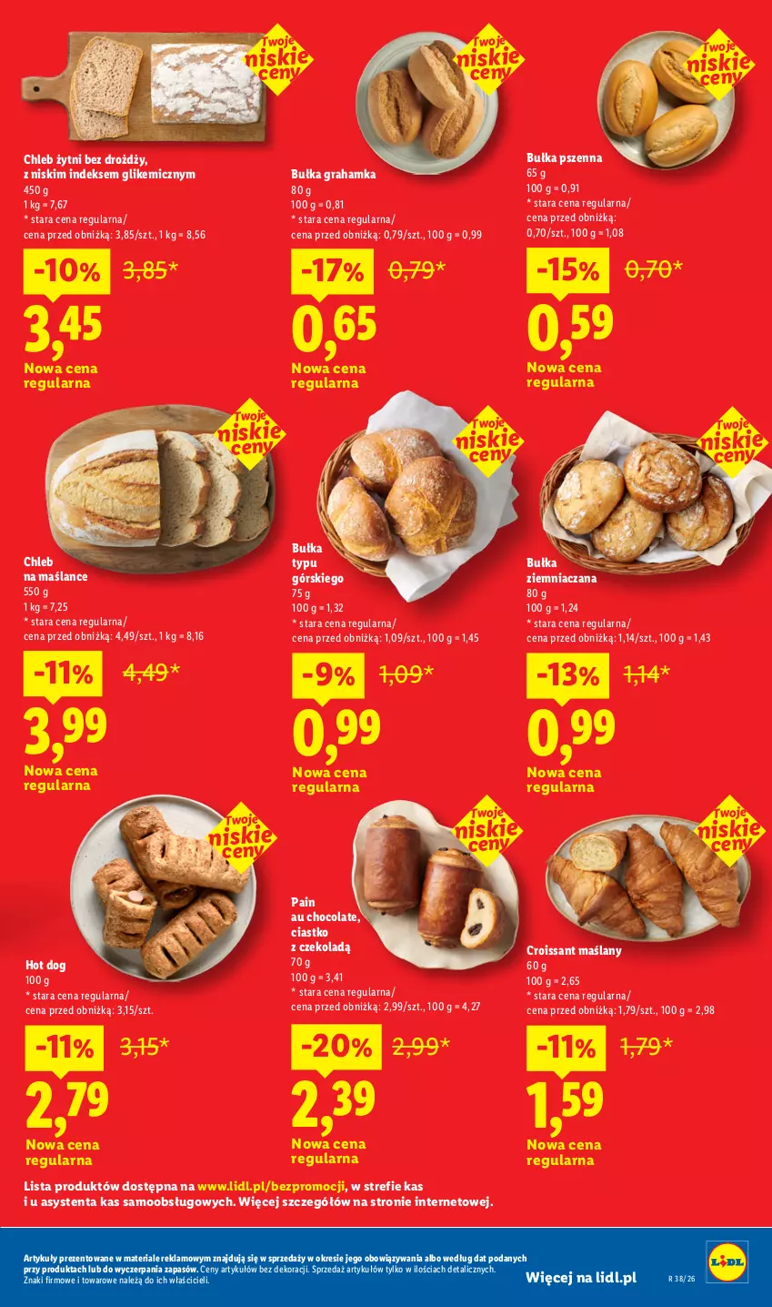 Gazetka promocyjna Lidl - Gazetka ważna od 17.09 do 19.09 - ważna 17.09 do 19.09.2026 - strona 21 - produkty: Bułka, Bułka grahamka, Chleb, Croissant, Gra, Hot dog