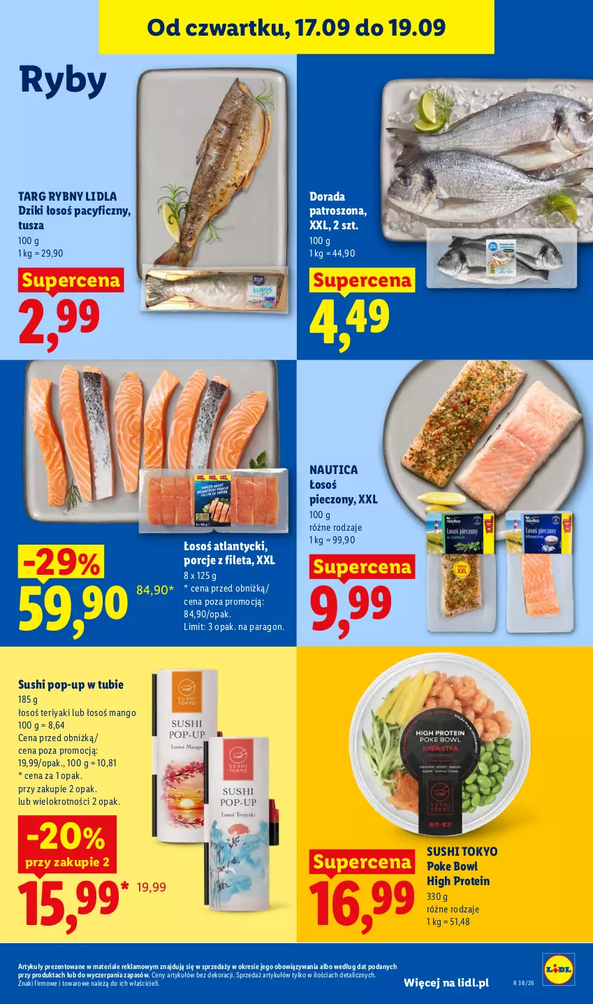 Gazetka promocyjna Lidl - Gazetka ważna od 17.09 do 19.09 - ważna 17.09 do 19.09.2026 - strona 61 - produkty: Mango, Piec, Por, Sushi, Tusz